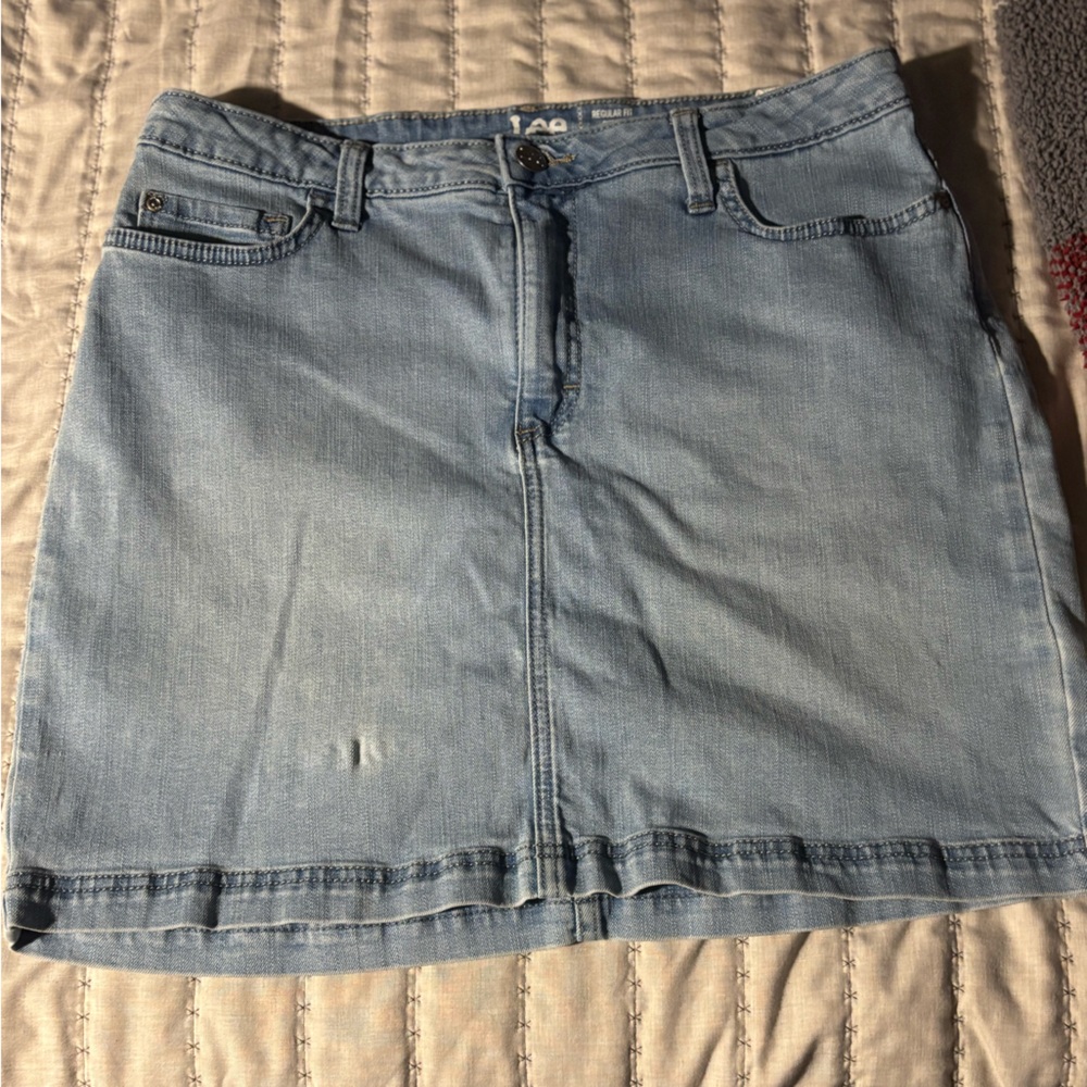 Lee Women's Sky Blue Denim Mini Skirt